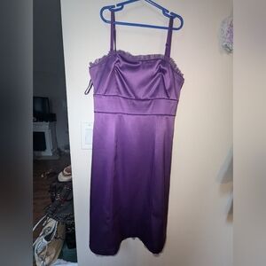 Gorgous Purple Y2K Silky Dress